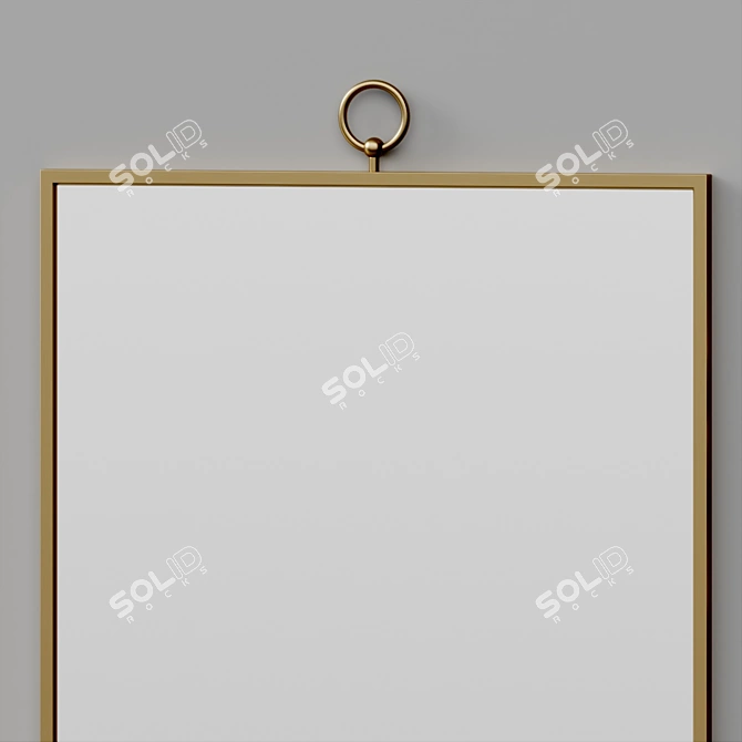 Antique Gold Floor Mirror 3D model image 3