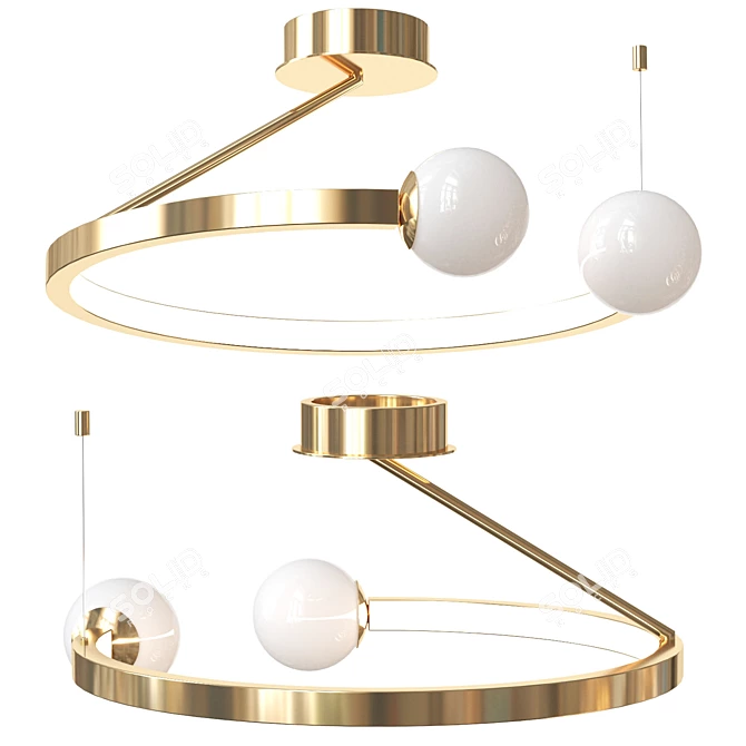 Modern LED Ceiling Chandelier 3D model image 1