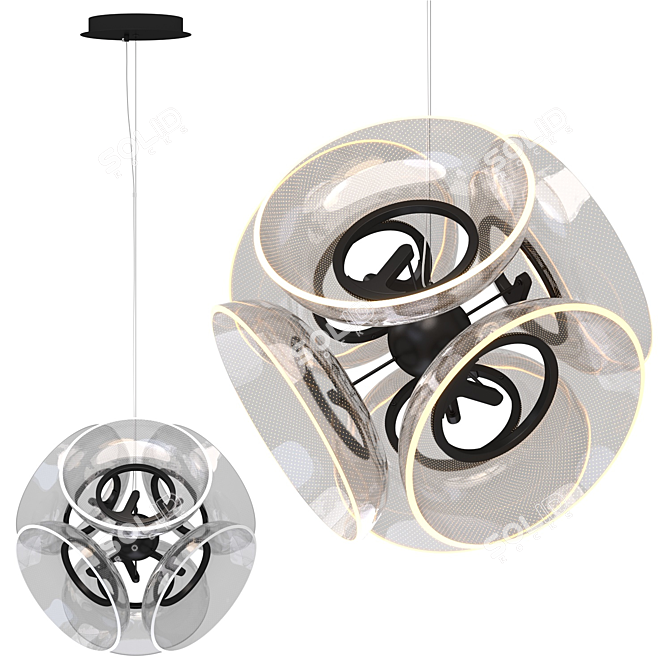 Spherical LED Pendant Light - Absalom 3D model image 1
