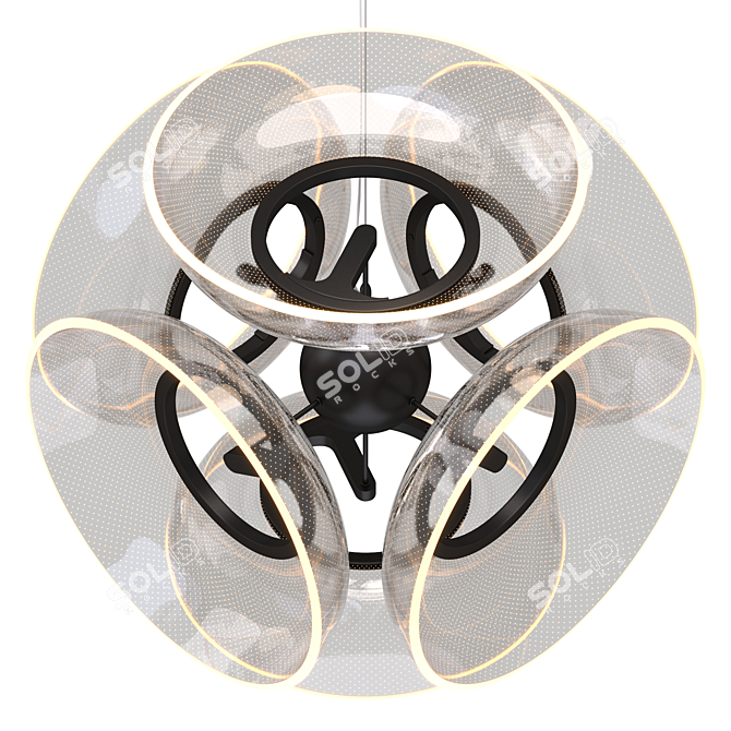 Spherical LED Pendant Light - Absalom 3D model image 3