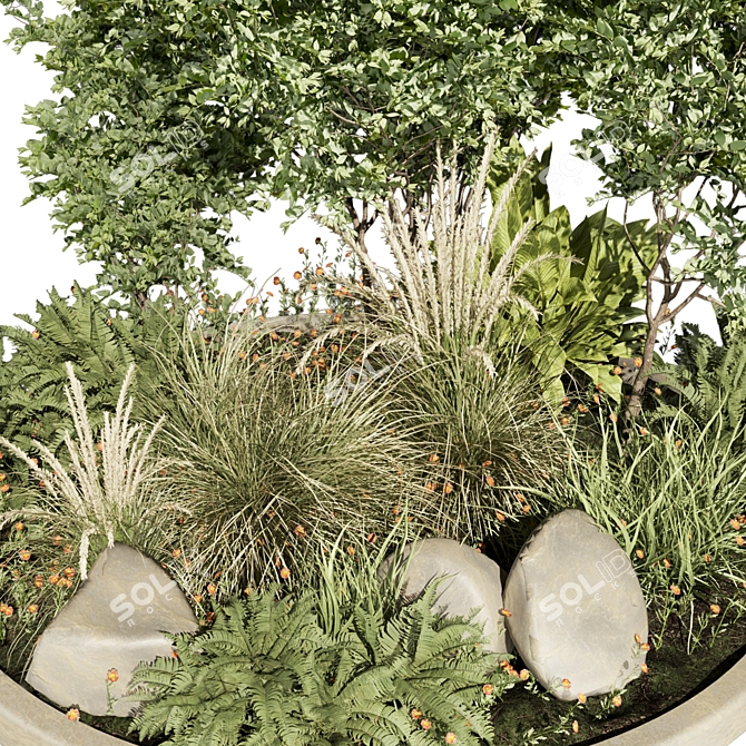 Premium Outdoor Garden Plant Collection 3D model image 2