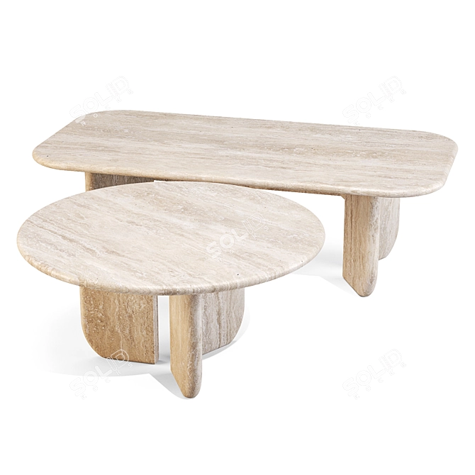 Italo Dining Table Set 02 3D model image 2