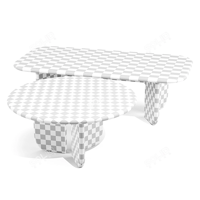 Italo Dining Table Set 02 3D model image 3