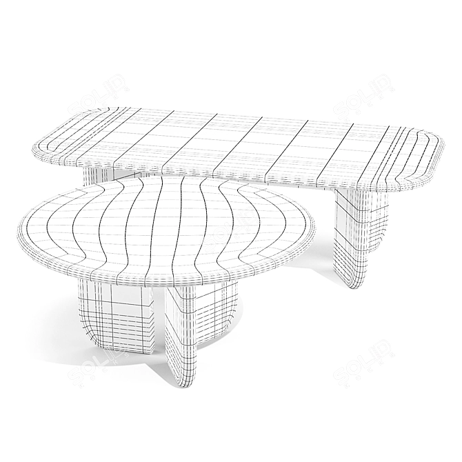 Italo Dining Table Set 02 3D model image 4