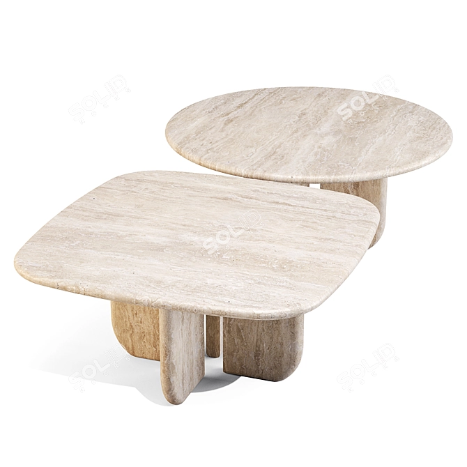 Italo Dining Table Set 02 3D model image 5