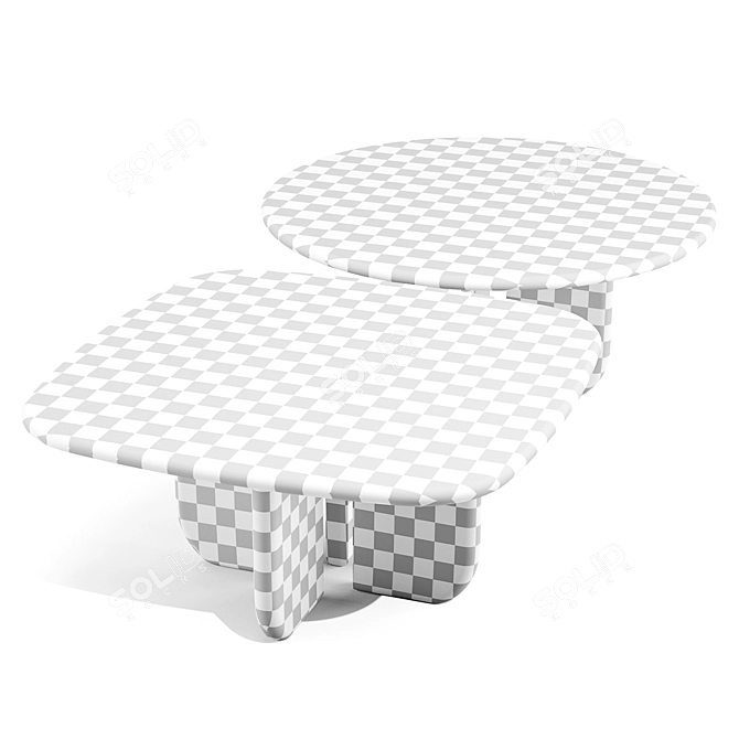 Italo Dining Table Set 02 3D model image 6