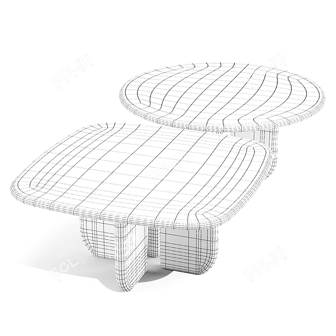 Italo Dining Table Set 02 3D model image 7