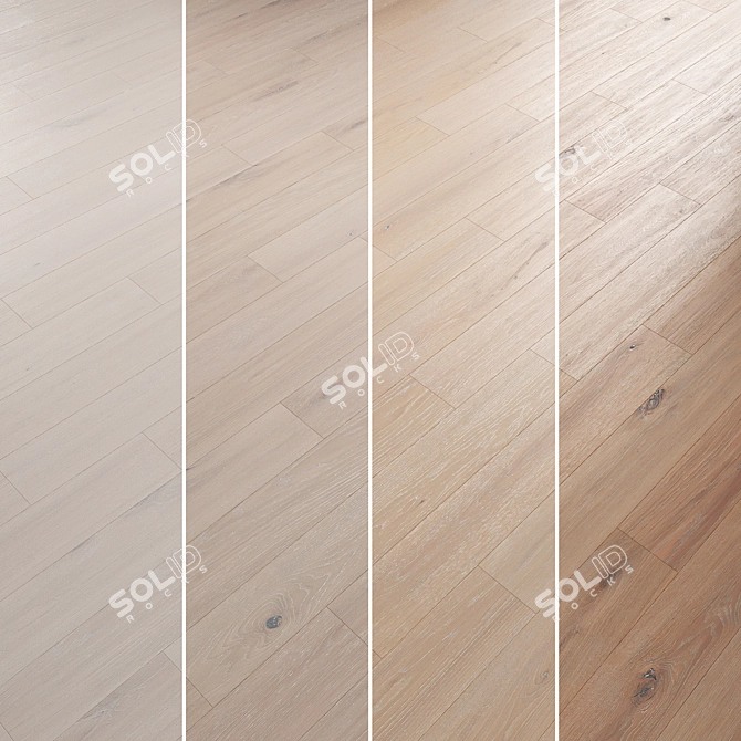 Oak Parquet Flooring Collection 3D model image 2