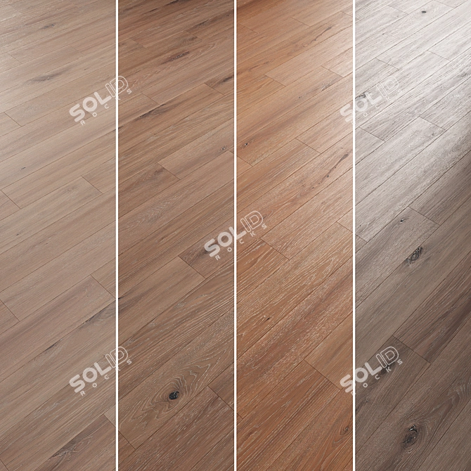 Oak Parquet Flooring Collection 3D model image 3