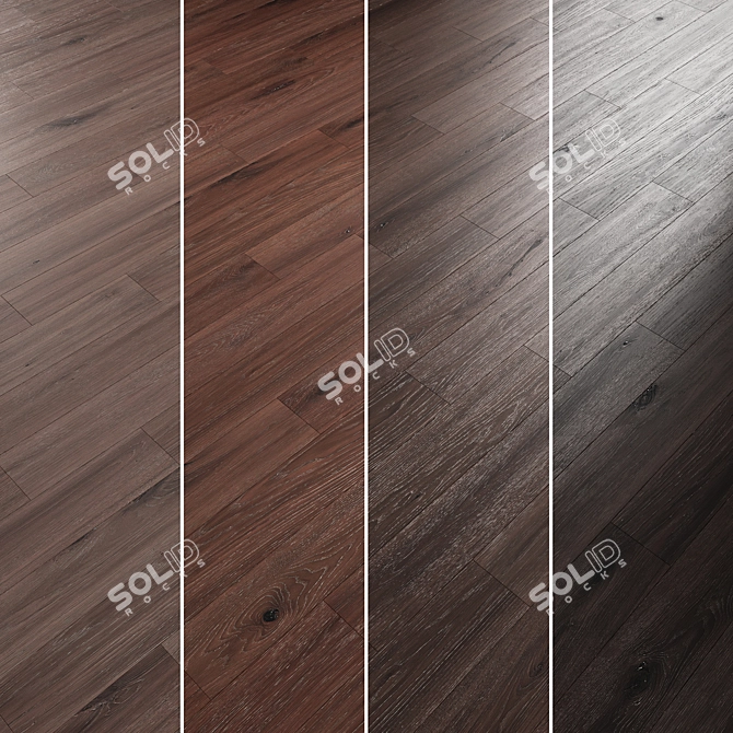 Oak Parquet Flooring Collection 3D model image 4