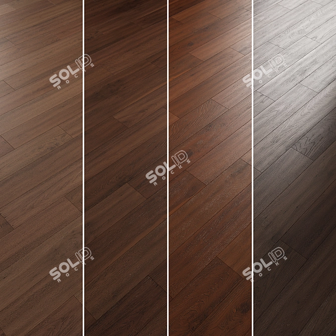 Oak Parquet Flooring Collection 3D model image 3