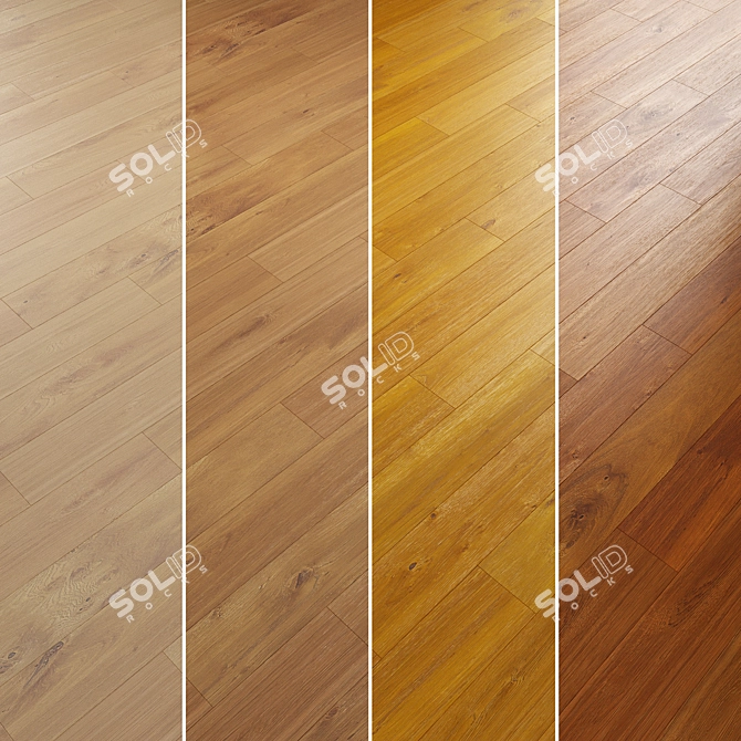 Oak Parquet Flooring Collection 3D model image 2