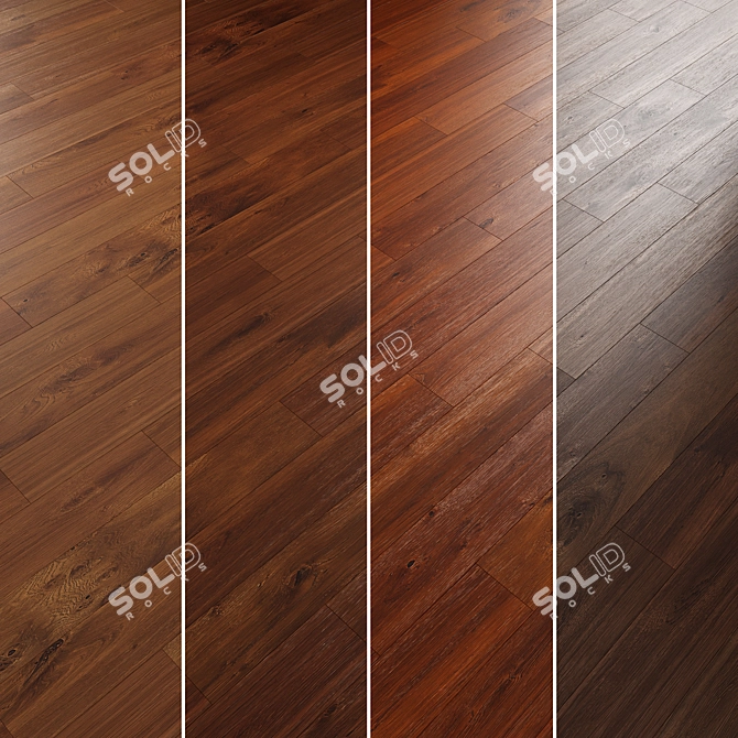 Oak Parquet Flooring Collection 3D model image 3