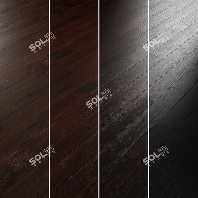 Oak Parquet Flooring Collection 3D model image 4