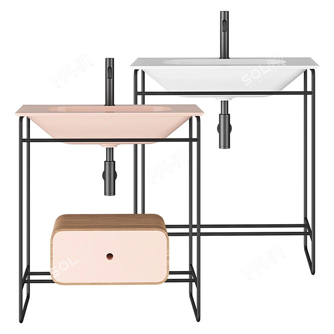 NUR ALICE Ceramica Washbasin 3D model image 1