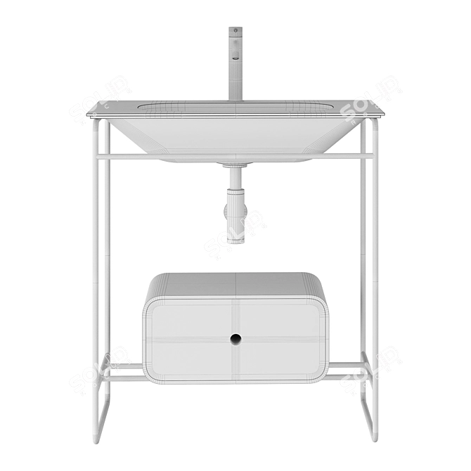 NUR ALICE Ceramica Washbasin 3D model image 3