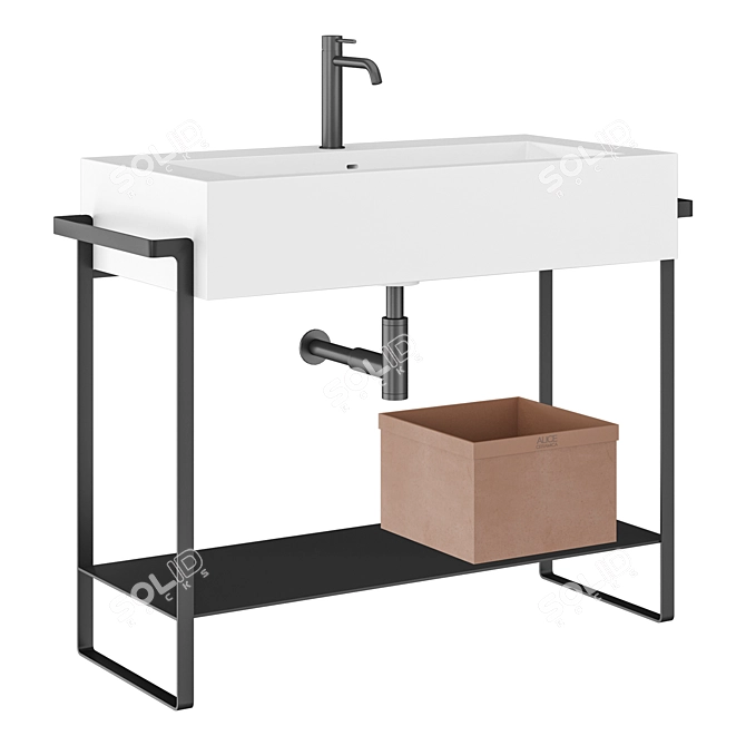 Alice Ceramica Kubo Console Sink 3D model image 1