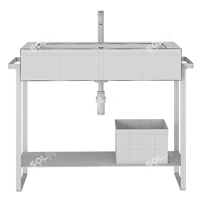 Alice Ceramica Kubo Console Sink 3D model image 3