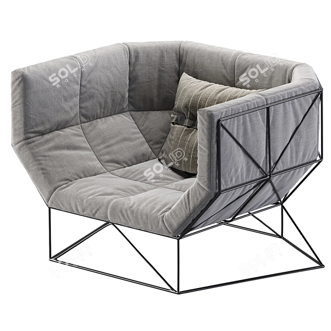 Modern Armchair FOXHOLE Design 3D model image 3