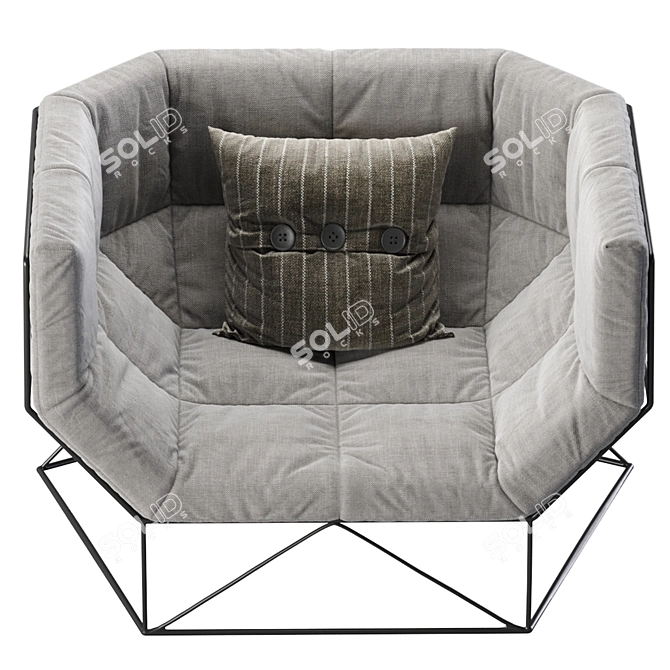 Modern Armchair FOXHOLE Design 3D model image 4