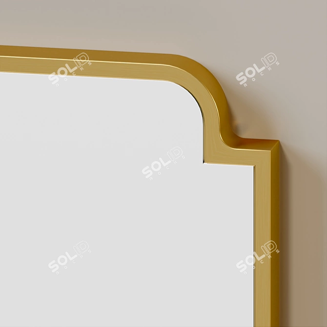 Elegant Regal Mirror 3D model image 4