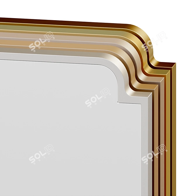 Elegant Regal Mirror 3D model image 5