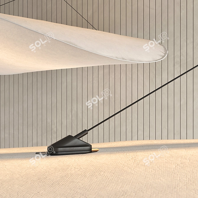 Modern White Tense Pendant Lamps 3D model image 5