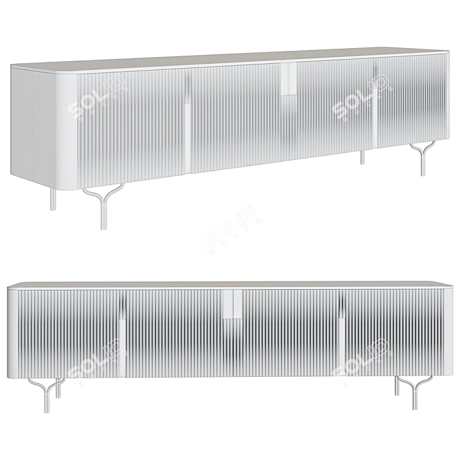 Saronno Beige Slate TV Stand 3D model image 2