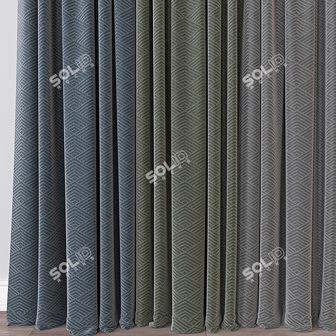 Versatile 3D Curtain Model Mesh 3D model image 2