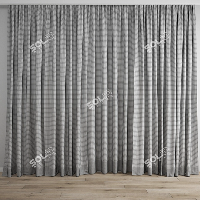 / Detailed Curtain 3D Model 3D model image 3