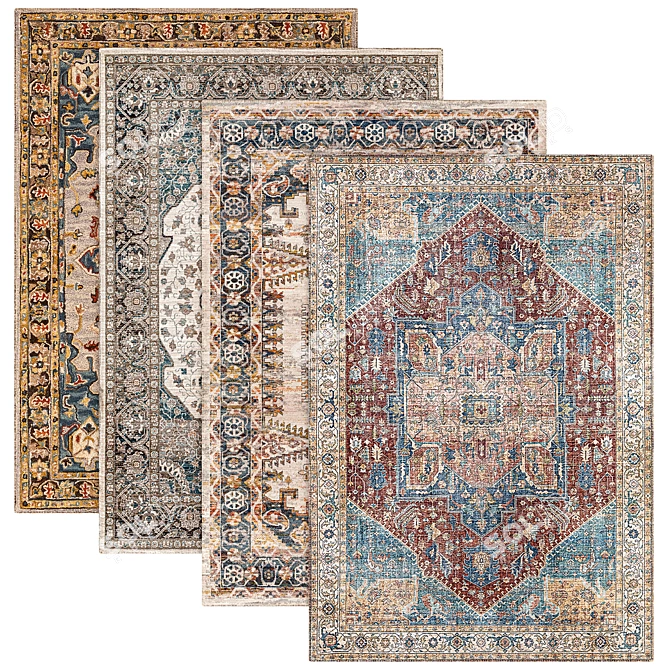 Classic Design Area Rugs 3D model image 1