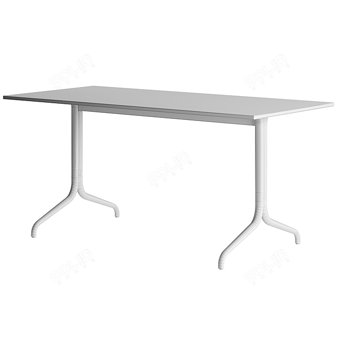 Elegant Belleville Bistro Table 3D model image 4