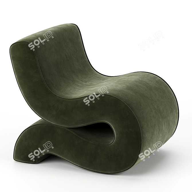 Modern Armchair Eichholtz 3D Model 3D model image 3