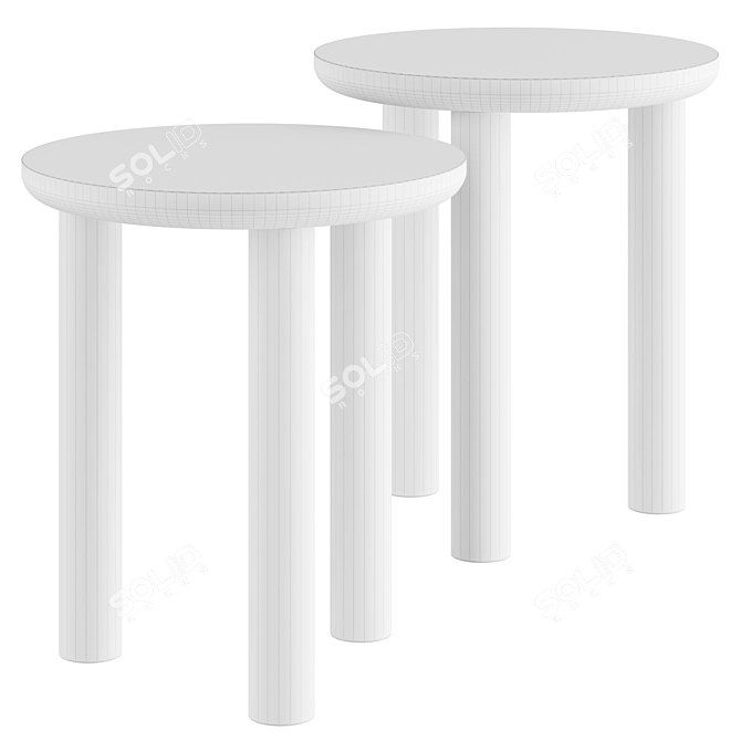 Elegant ROSAE Side Table 3D model image 3