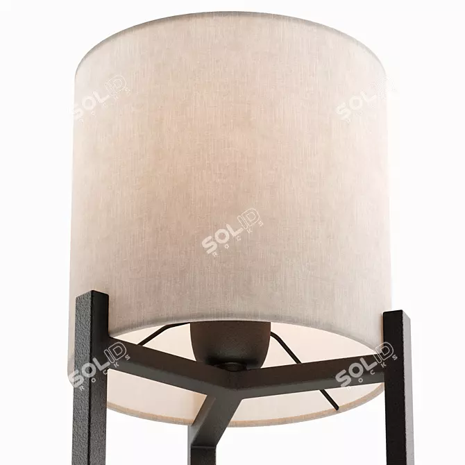 Modern Metal Table Lamp Fixture 3D model image 3