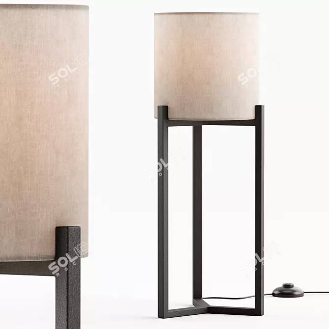 Modern Metal Table Lamp Fixture 3D model image 5