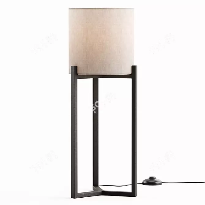 Modern Metal Table Lamp Fixture 3D model image 10