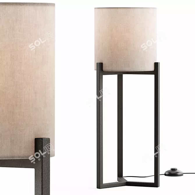 Modern Metal Table Lamp Fixture 3D model image 12