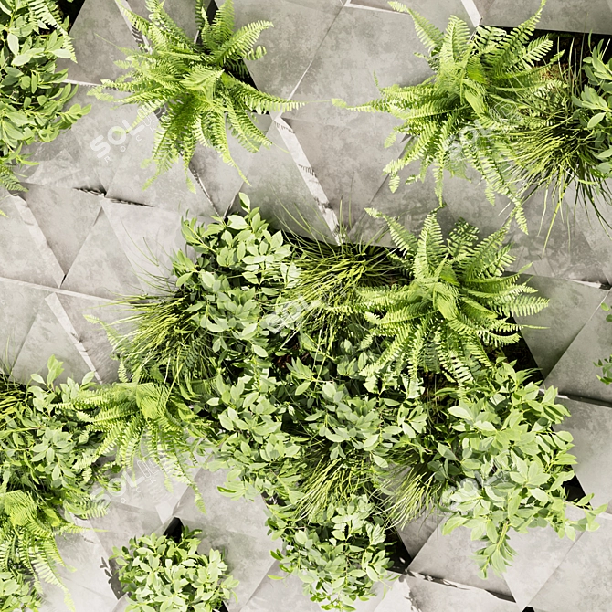 Premium Botanical Collection - Voluminous Vertical Plant 3D model image 2