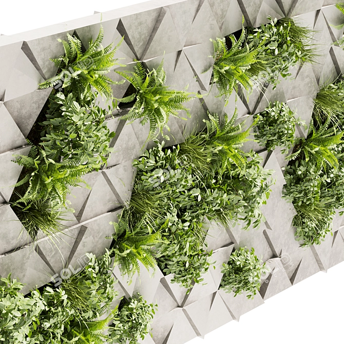 Premium Botanical Collection - Voluminous Vertical Plant 3D model image 3