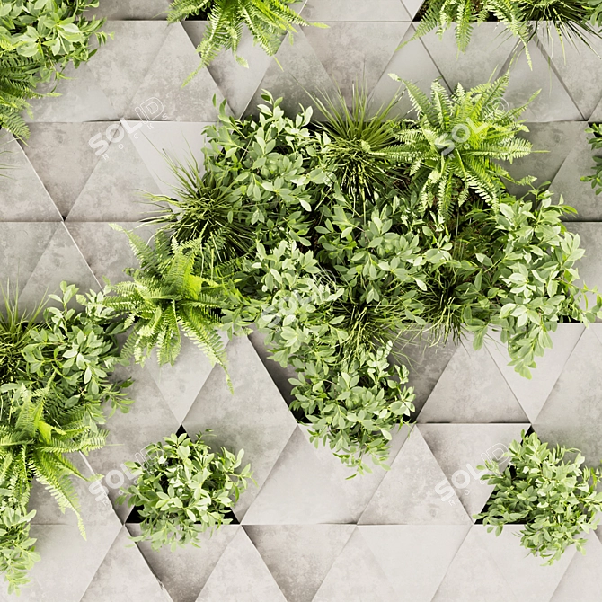 Premium Botanical Collection - Voluminous Vertical Plant 3D model image 4