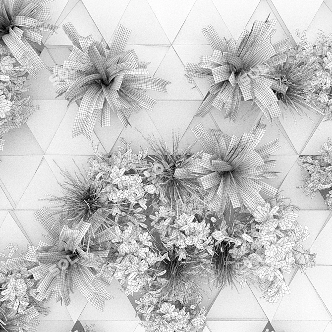 Premium Botanical Collection - Voluminous Vertical Plant 3D model image 5