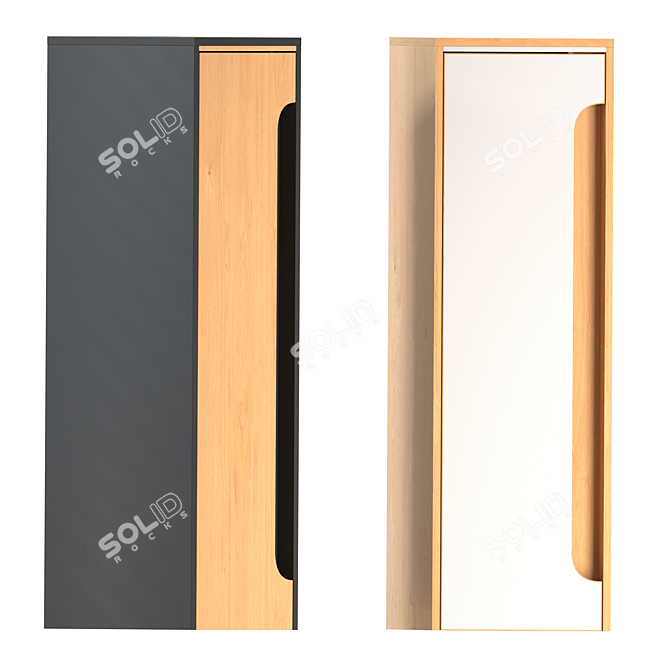 Elegant 2-Tier Wall Shelf 3D model image 2