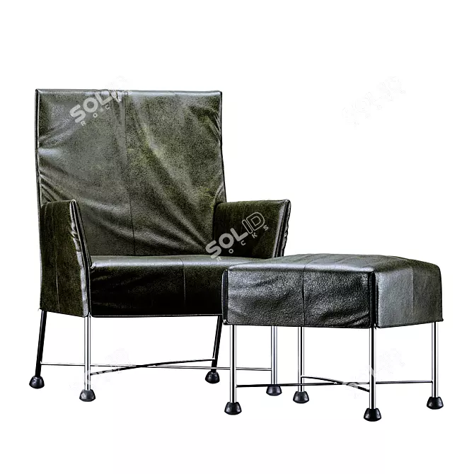 Modern Dutch Design Lounge Chair 3D model image 1