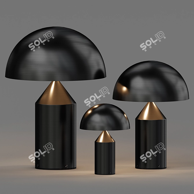 Sleek Metal Table Lamp 3D model image 2