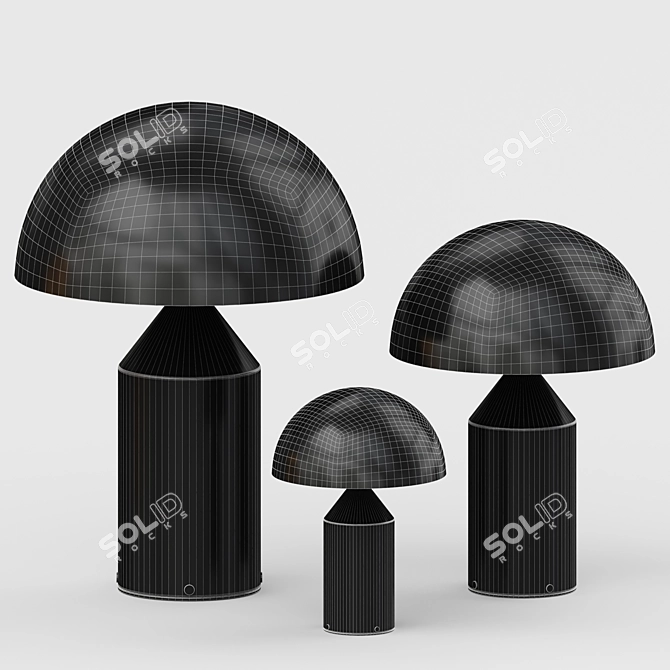 Sleek Metal Table Lamp 3D model image 3