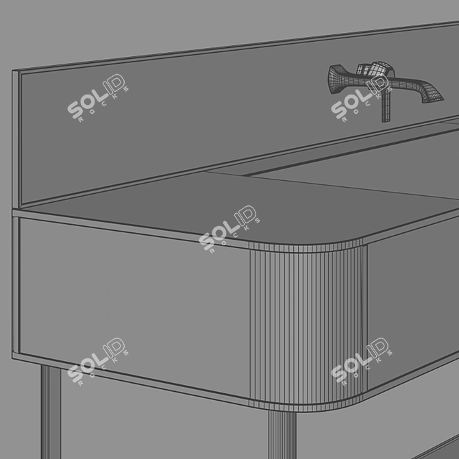 Modern Onyx Bathroom Table 3D model image 2