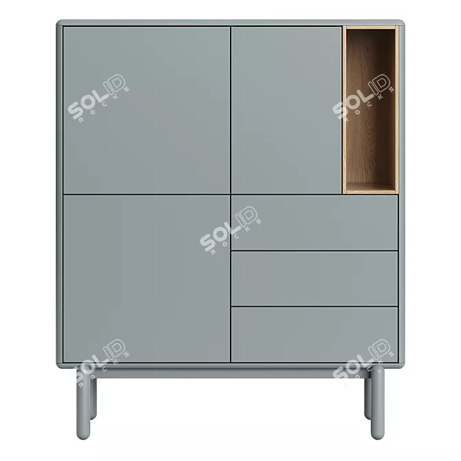 Teulat Corvo Auxiliar Cabinet: Colorful Design 3D model image 3