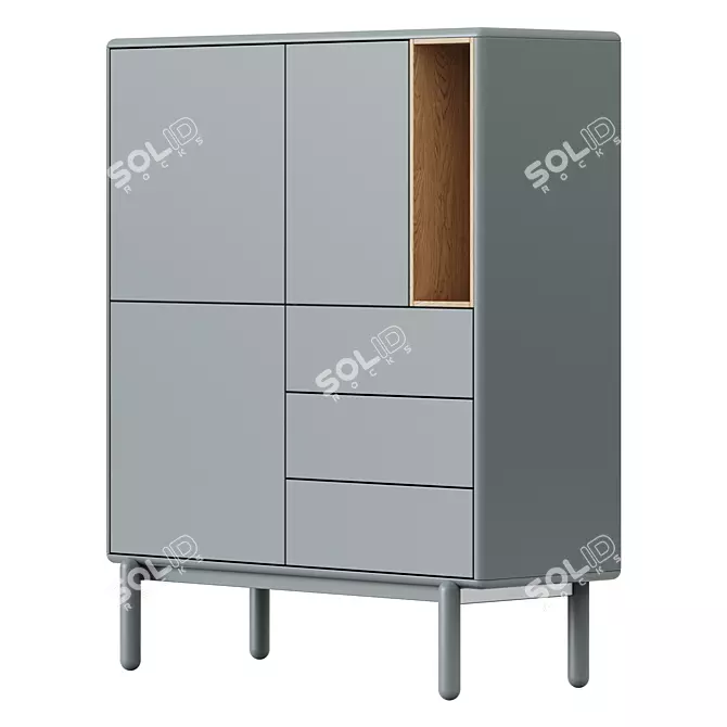Teulat Corvo Auxiliar Cabinet: Colorful Design 3D model image 4