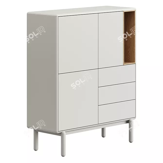 Teulat Corvo Auxiliar Cabinet: Colorful Design 3D model image 5